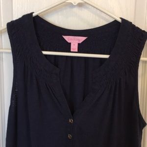Lilly Pulitzer Tops - Lilly Pulitzer navy blue top Lilly Pulitzer Tops - Lilly Pulitzer navy blue top